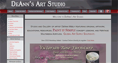 Desktop Screenshot of deannsartstudio.com